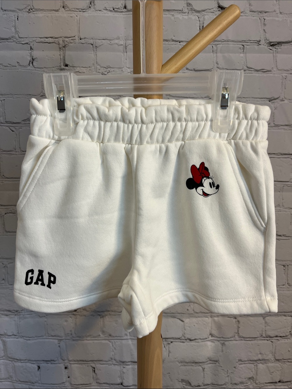 ⭐️⭐️ PICK 5 / $20 GAP Toddler Girl White Minnie Mouse Elastic-Waist Shorts